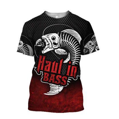 Haul in Bass Fishing Red Reaper 3d print shirts