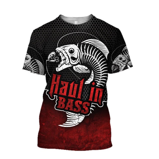 Haul in Bass Fishing Red Reaper 3d print shirts