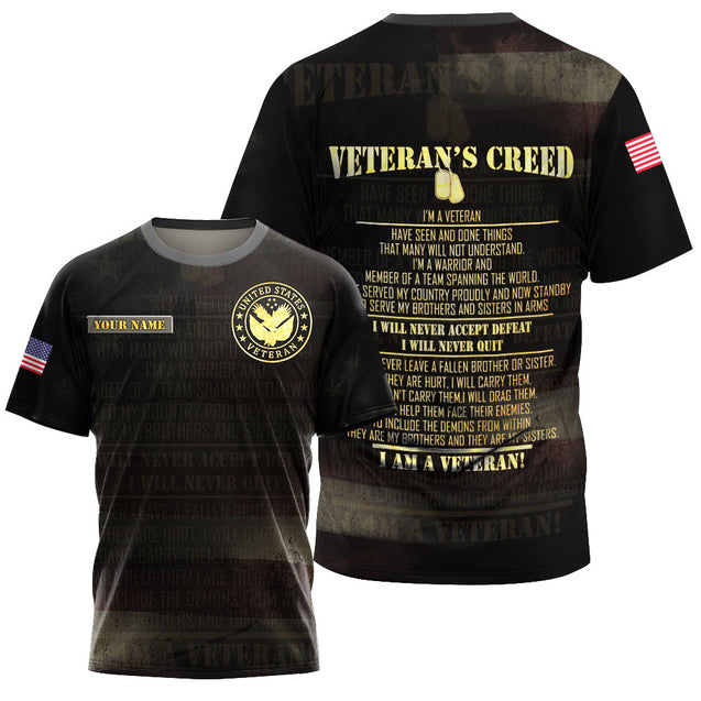 Custom Name US Army 3D All Over Printed Unisex Shirts