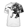 Personalized Name Bull Riding 3D All Over Printed Unisex Shirts Bull Tattoo