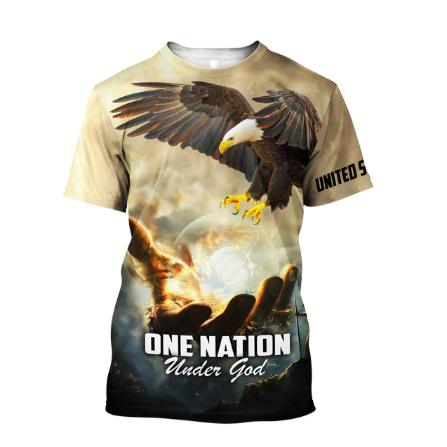 One Nation Under God  3D All Over Printed Unisex Shirts