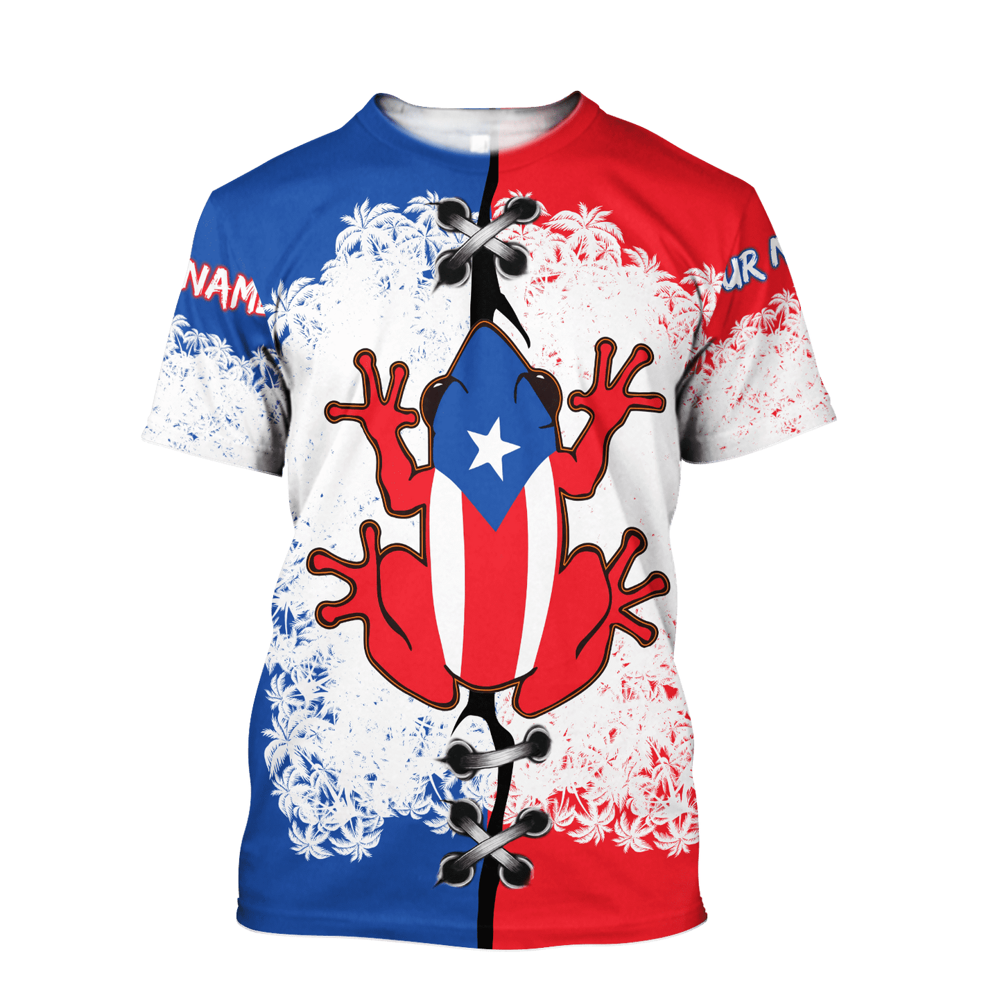 Customize Name Puerto Rico 3D All Over Printed Unisex Shirts