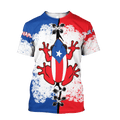 Customize Name Puerto Rico 3D All Over Printed Unisex Shirts