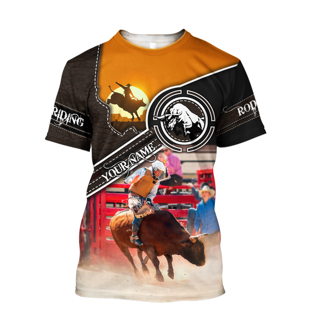 Personalized Name Bull Riding 3D All Over Printed Unisex Shirts Bull Rider Ver2