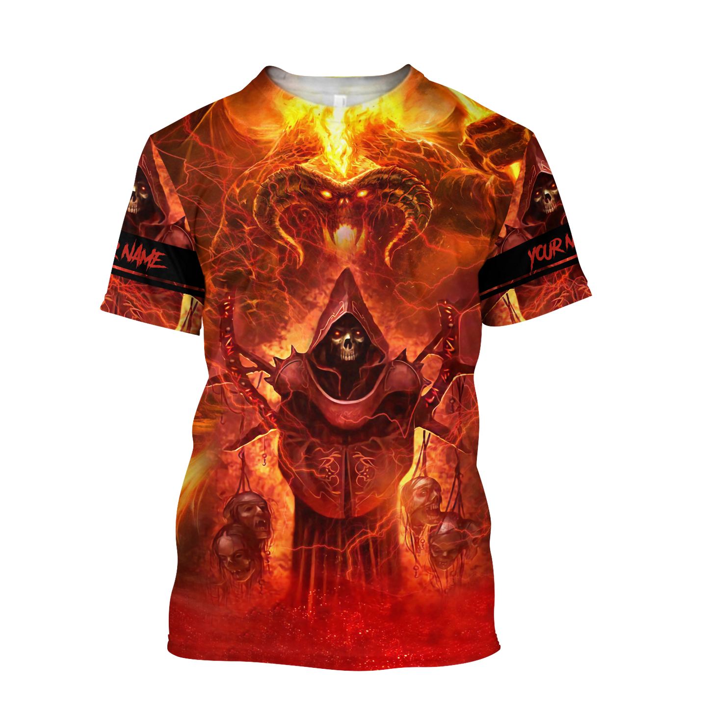 Premium Reaper Skull Fire 3D All Over Printed Unisex