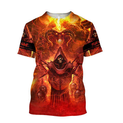 Premium Reaper Skull Fire 3D All Over Printed Unisex