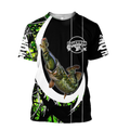The great fish eats the small Green Camo Hook 3d print shirts