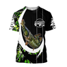 The great fish eats the small Green Camo Hook 3d print shirts