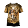 Failth Over Fear Lion Jesus 3D All Over Printed Shirts TNA22032101