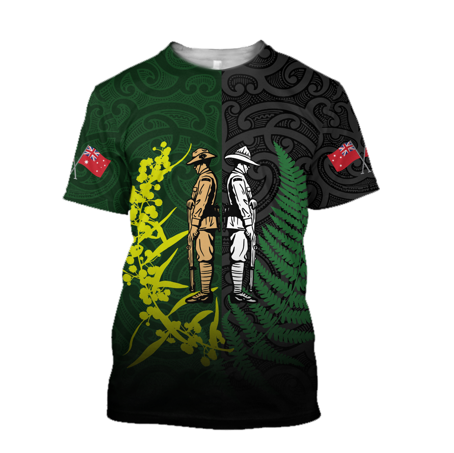 The ode remembrance Kiwi and Australia Soldier 3D print shirts
