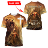 Lion Jesus Knight Templar 3D All Over Printed Shirts