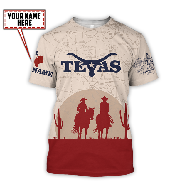 Customized Name Texas All Over Printed Unisex Shirts