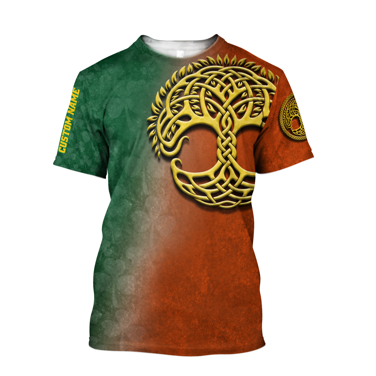 Irish St.Patrick day tree of life 3d hoodie shirt for men and women custom name