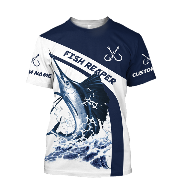 Custom name sailfish fishing design 3d print shirts