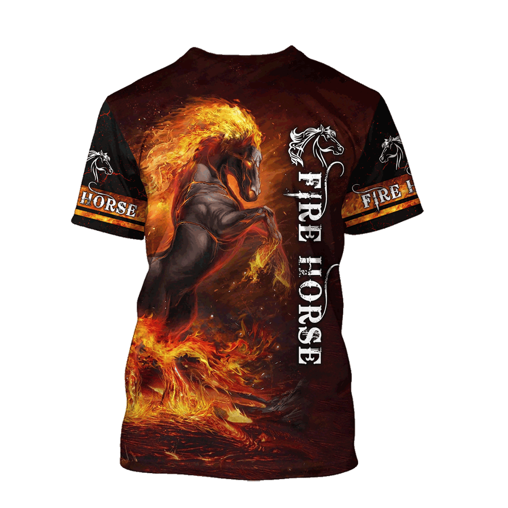Fire Horse 3D All Over Printed Unisex Shirts
