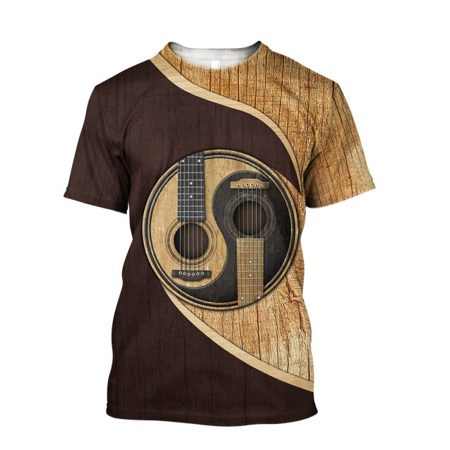 Guitar Yin And Yang Musical Instrument 3D All Over Printed Shirts For Men And Women