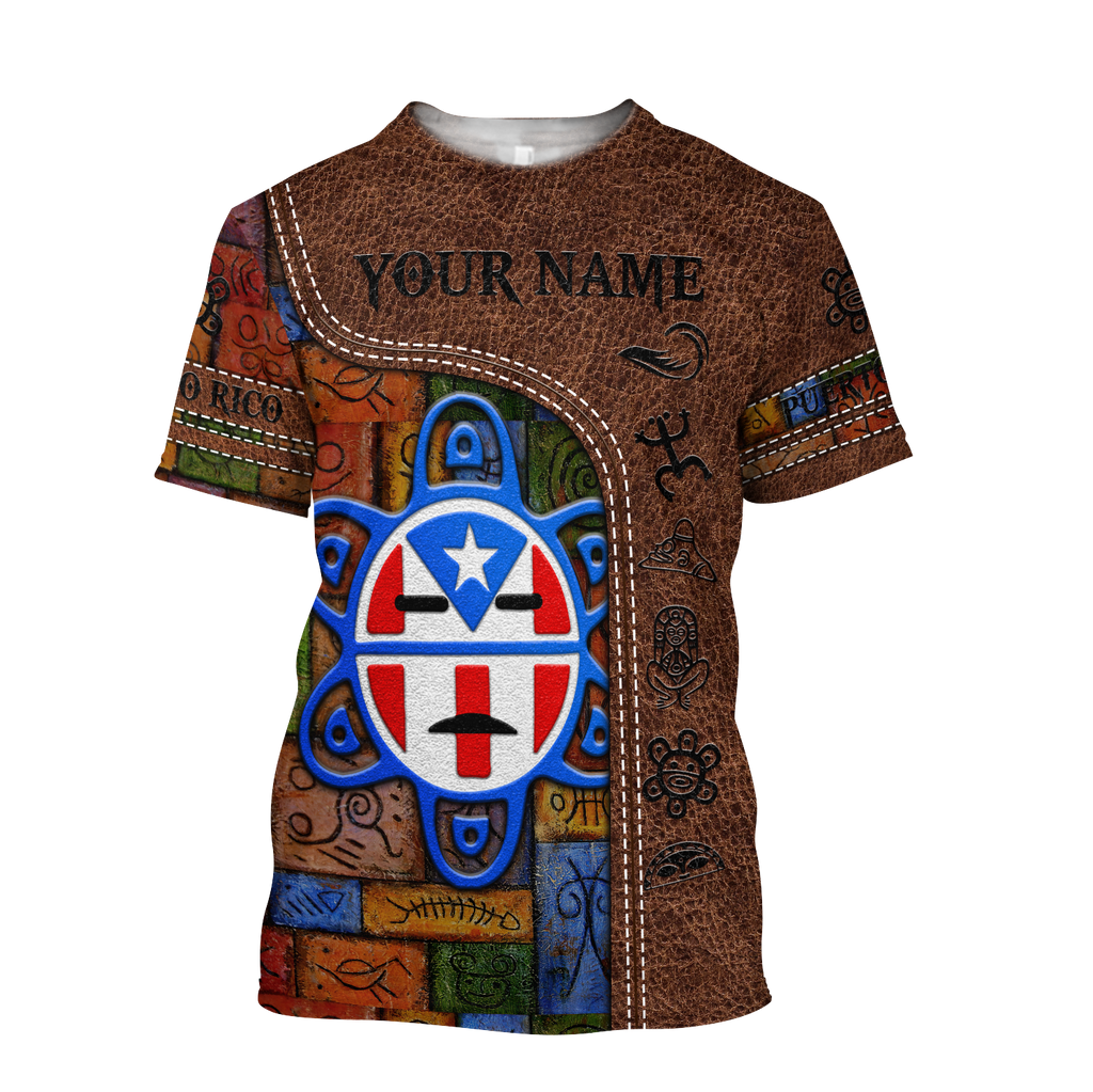 Customize Name Puerto Rico Combo T-Shirt And Board Short