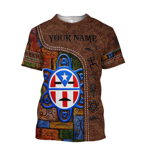 Customize Name Puerto Rico Combo T-Shirt And Board Short