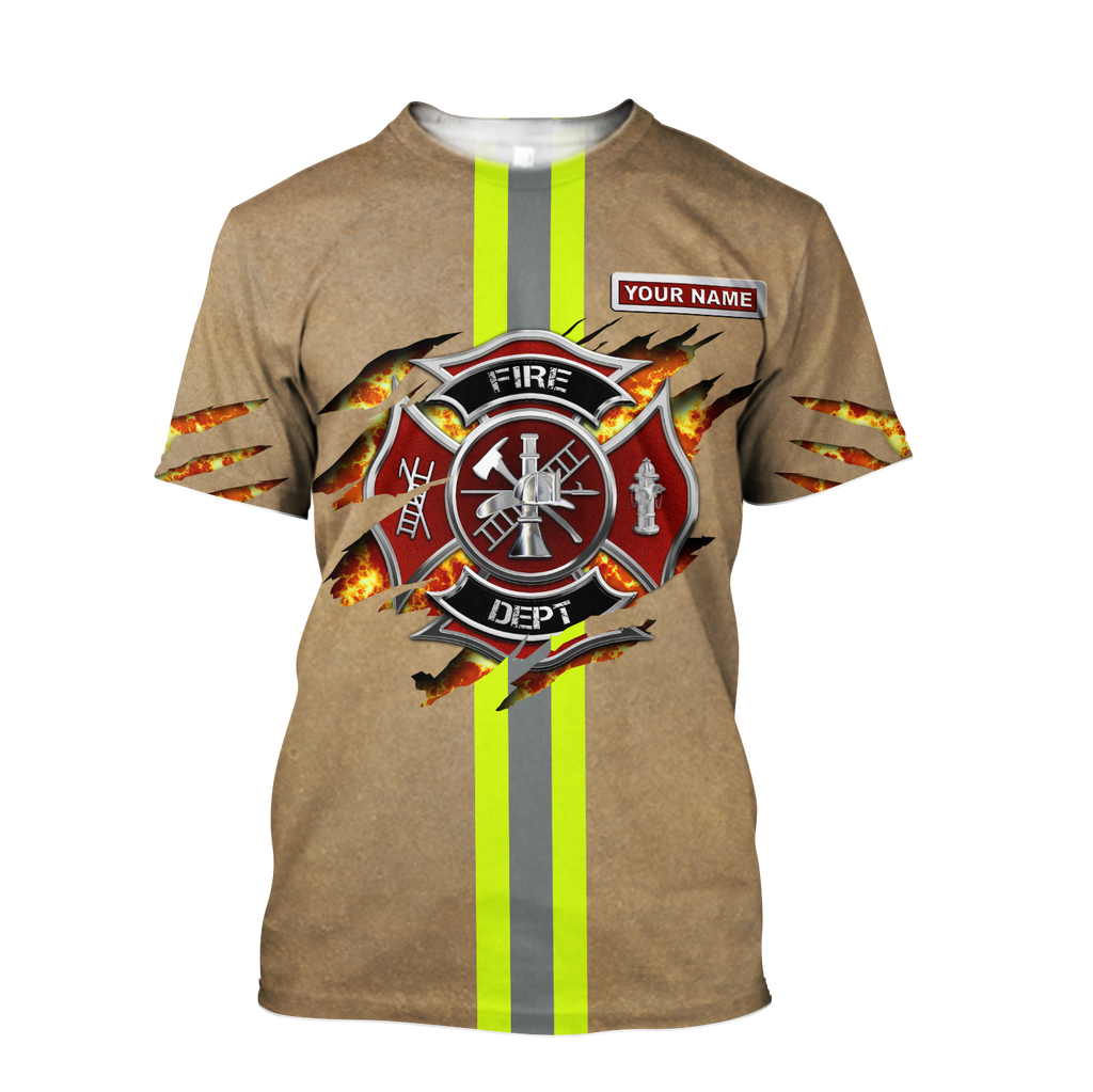 Customize Name Firefighter Hoodie Shirts For Men And Women