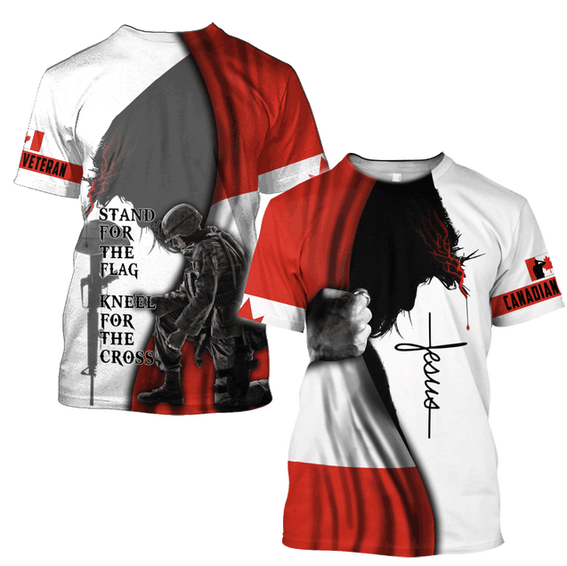 Canadian Veteran - Jesus 3D All Over Printed Shirts VP05032101