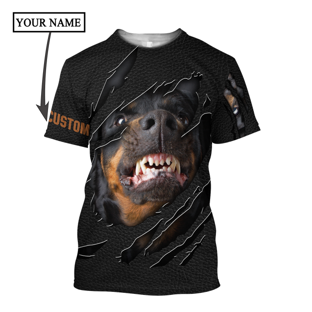 Rottweiler 3D hoodie shirt for men and women custom name