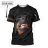 Rottweiler 3D hoodie shirt for men and women custom name