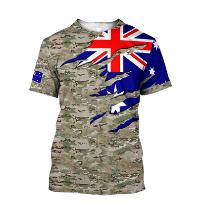 Remembrance Australia Camo Soldier 3D print shirts
