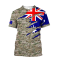 Remembrance Australia Camo Soldier 3D print shirts