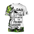 Custom name Dad Bass fishing Tattoo 3D print shirts