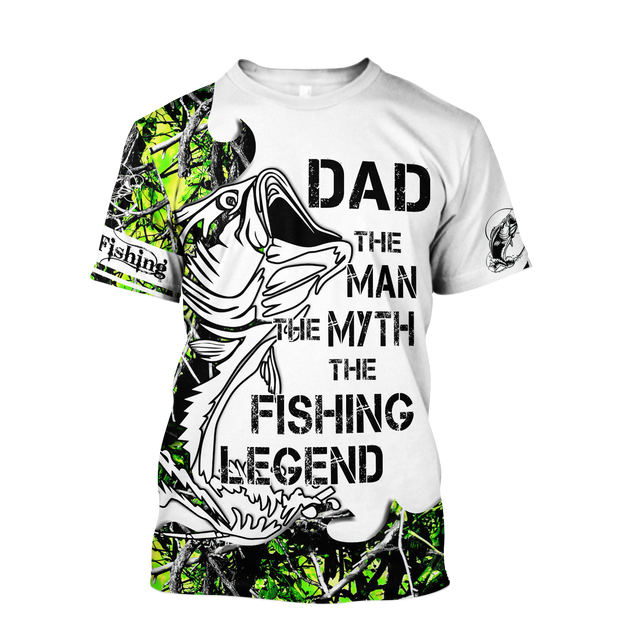 Custom name Dad Bass fishing Tattoo 3D print shirts