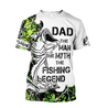 Custom name Dad Bass fishing Tattoo 3D print shirts