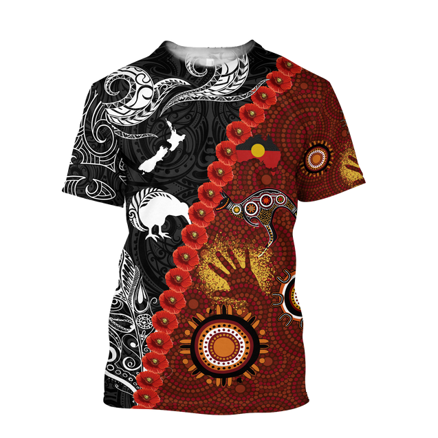 New Zealand Maori And Australia Aboriginal We Are Family 3D Printed Unisex Shirts TN