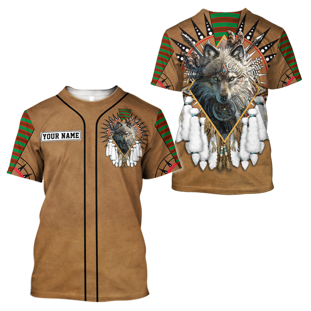 Custom Name Native American3D All Over Printed Unisex Shirts