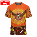 Aboriginal Eagle Flying into Sunset Custom Name 3D Printed Shirts