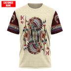 Customized name Native American 3D All Over Printed Unisex Shirts