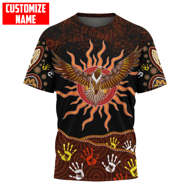 Aboriginal Wedge tailed Eagle Custom Name 3D Printed Shirts