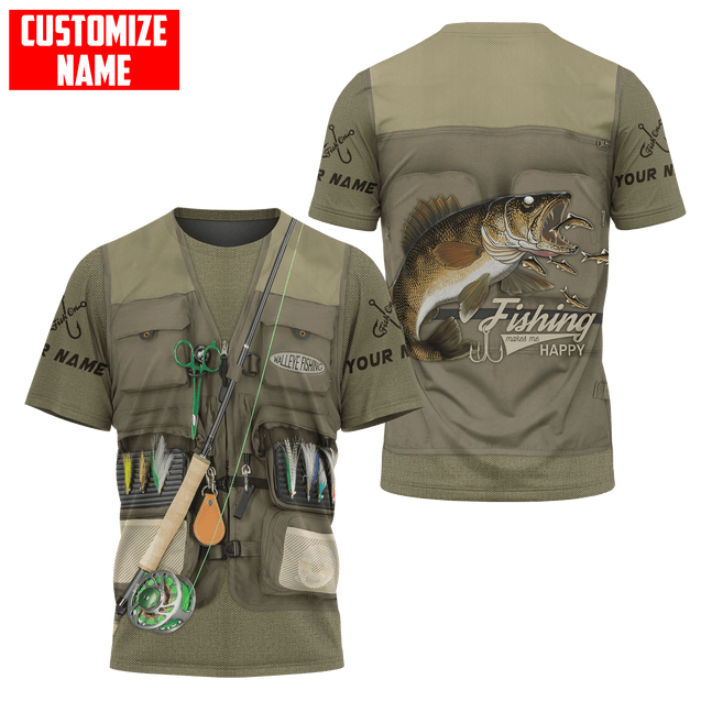 Customized name Fishing 3D All Over Printed Shirts