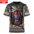 Customized Name Native American 3D All Over Printed Unisex Shirts