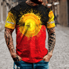 Custom name Aboriginal Flag Sun 3D printed summer shirts