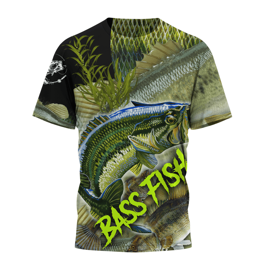Bass fishing on skin 3D print fishing shirt for men and women