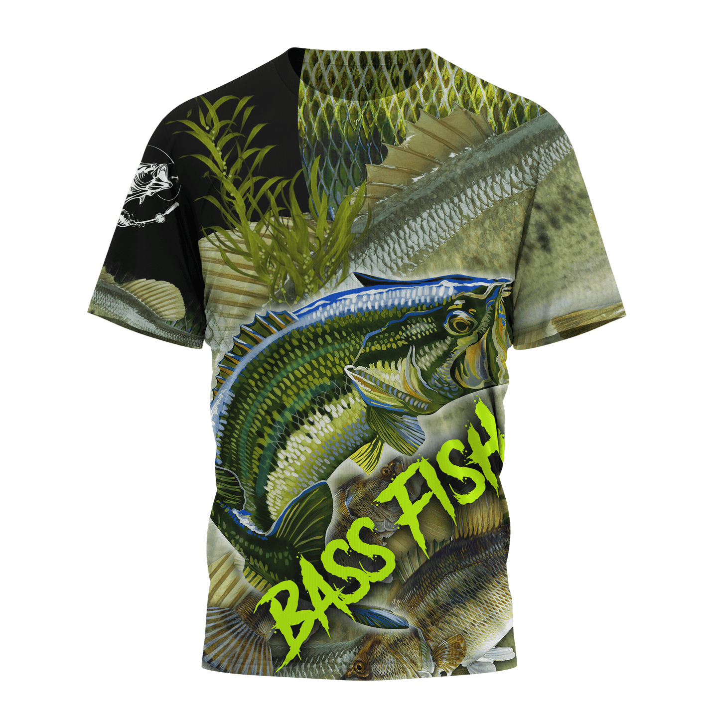 Bass fishing on skin 3D print fishing shirt for men and women