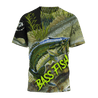 Bass fishing on skin 3D print fishing shirt for men and women