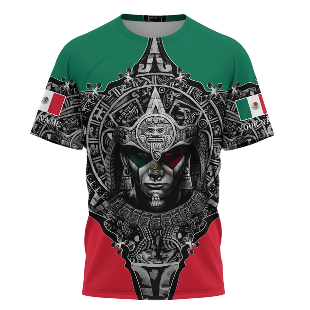 Personalized Name Aztec Mexican 3D All Over Printed Unisex Shirts