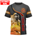 Customize Name Firefighter 3D All Over Printed Unisex Shirts