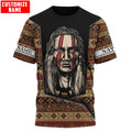 Customized Name Native American 3D All Over Printed Unisex Shirts