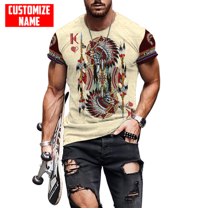 Customized name Native American 3D All Over Printed Unisex Shirts