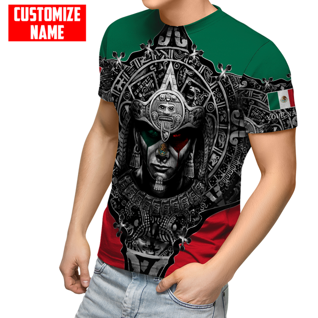 Personalized Name Aztec Mexican 3D All Over Printed Unisex Shirts