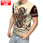 Customized name Native American 3D All Over Printed Unisex Shirts