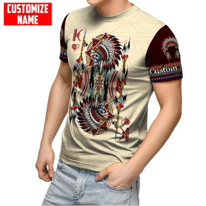 Customized name Native American 3D All Over Printed Unisex Shirts