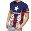 Customize Name Puerto Rico 3D All Over Printed Unisex Shirts